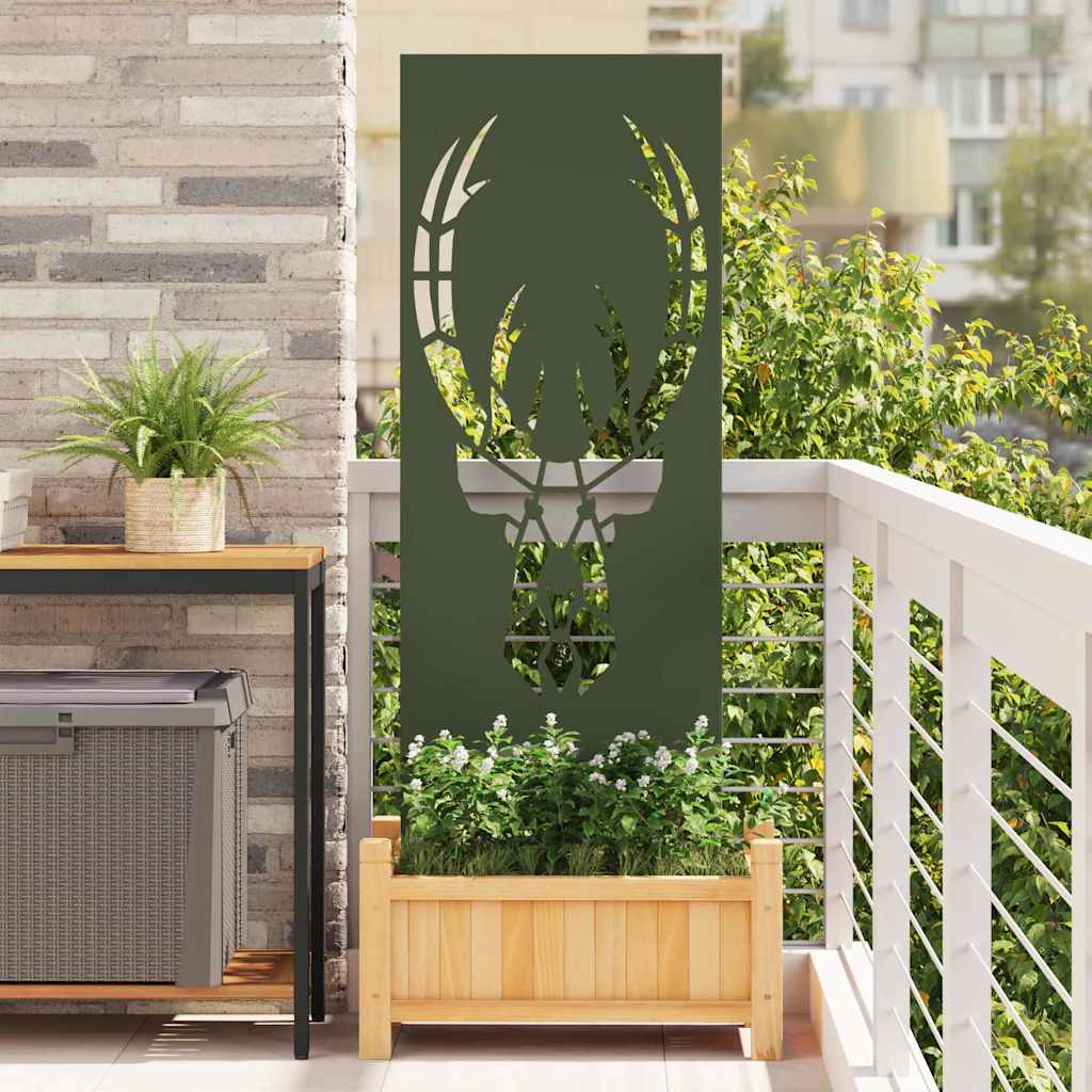 Garden Privacy Screen Olive green 50 x 140 cm Cold-rolled steel