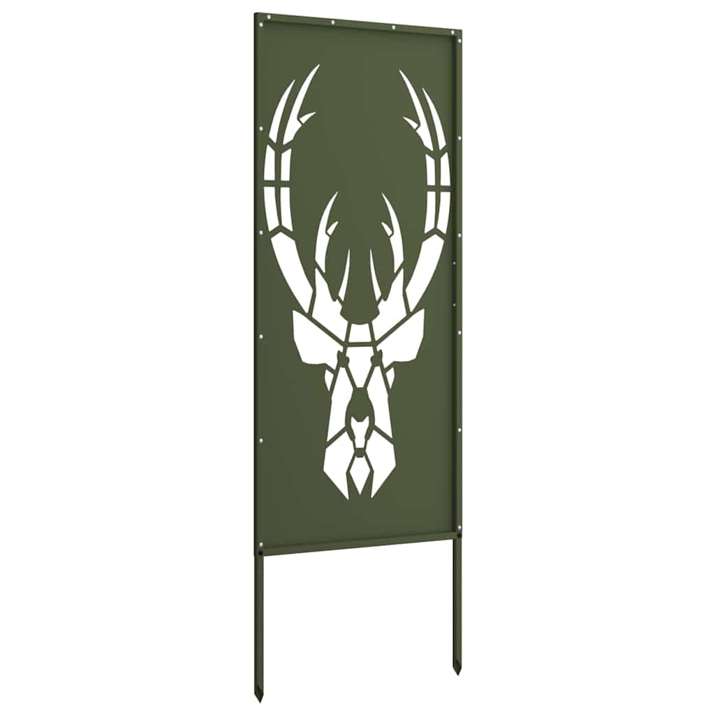 Garden Privacy Screen Olive green 50 x 140 cm Cold-rolled steel