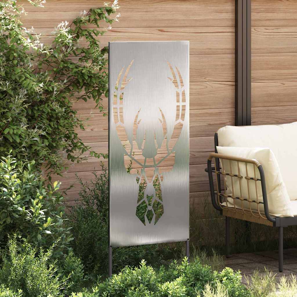 Garden Privacy Screen Silver 50 x 140 cm Stainless steel