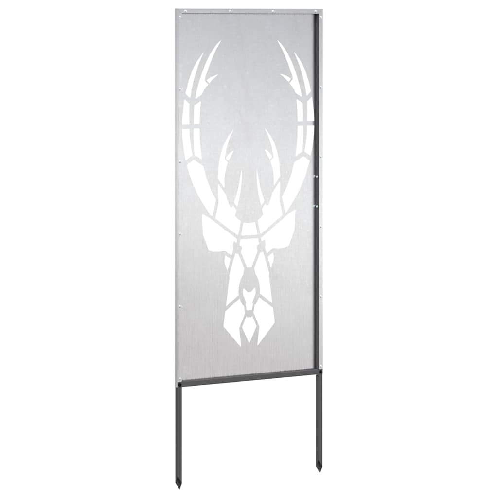Garden Privacy Screen Silver 50 x 140 cm Stainless steel