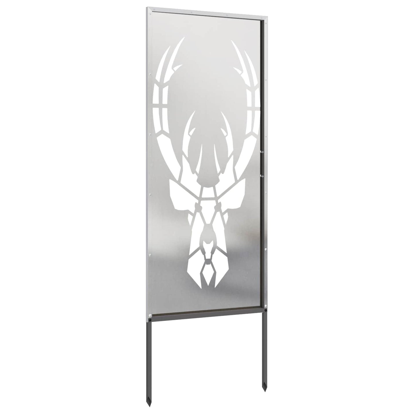 Garden Privacy Screen Silver 50 x 140 cm Stainless steel