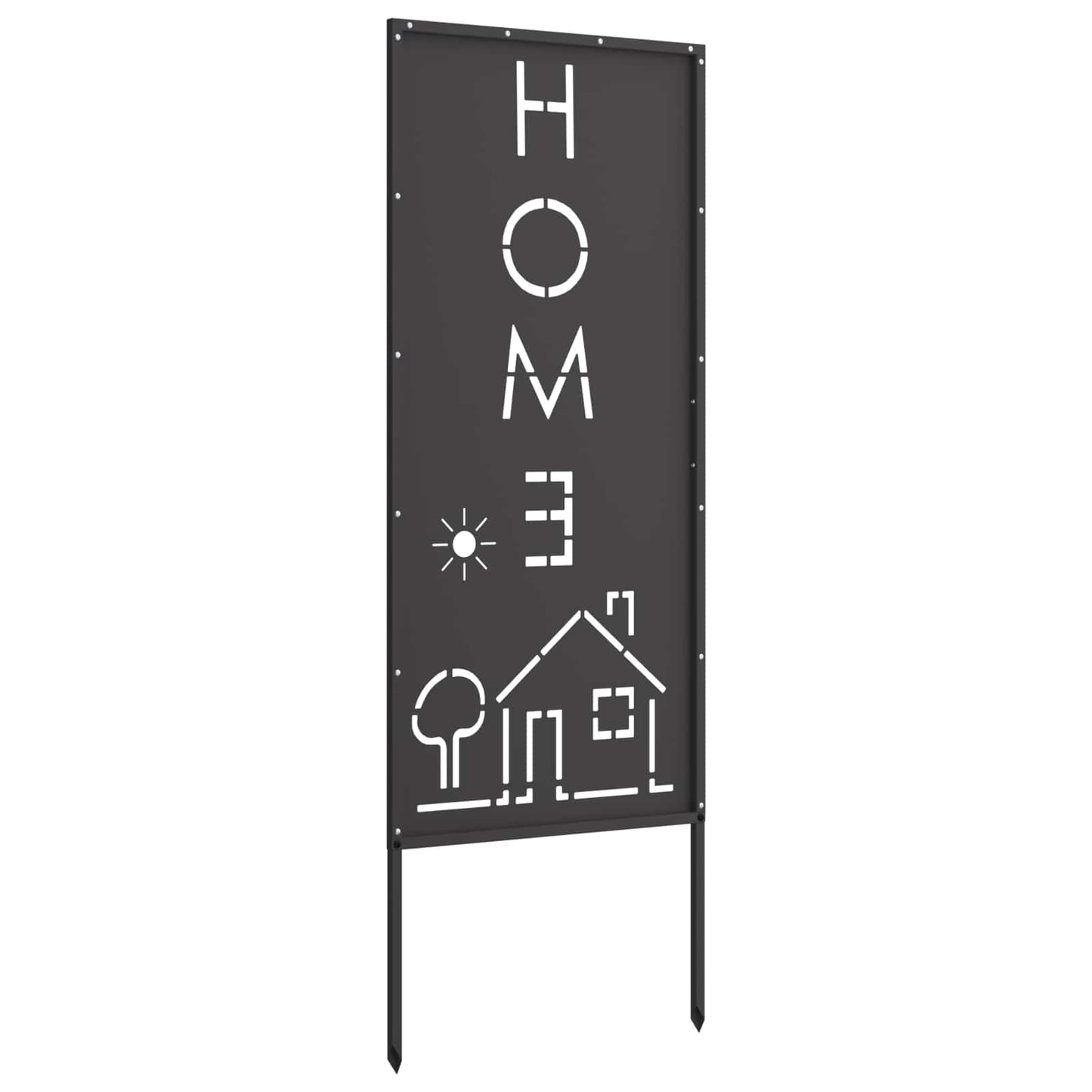 Garden Privacy Screen Black 50 x 140 cm Cold-rolled steel