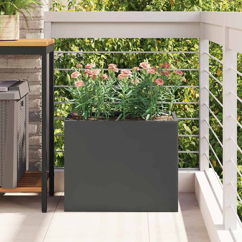 Garden Planter Black 50 x 32 x 40 cm Cold-rolled Steel