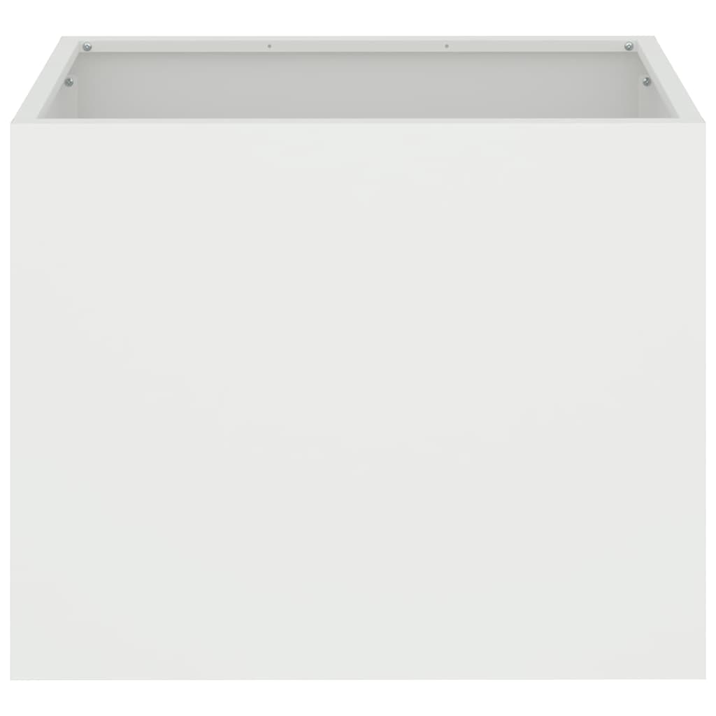 Garden Planter White 50 x 32 x 40 cm Cold-rolled Steel