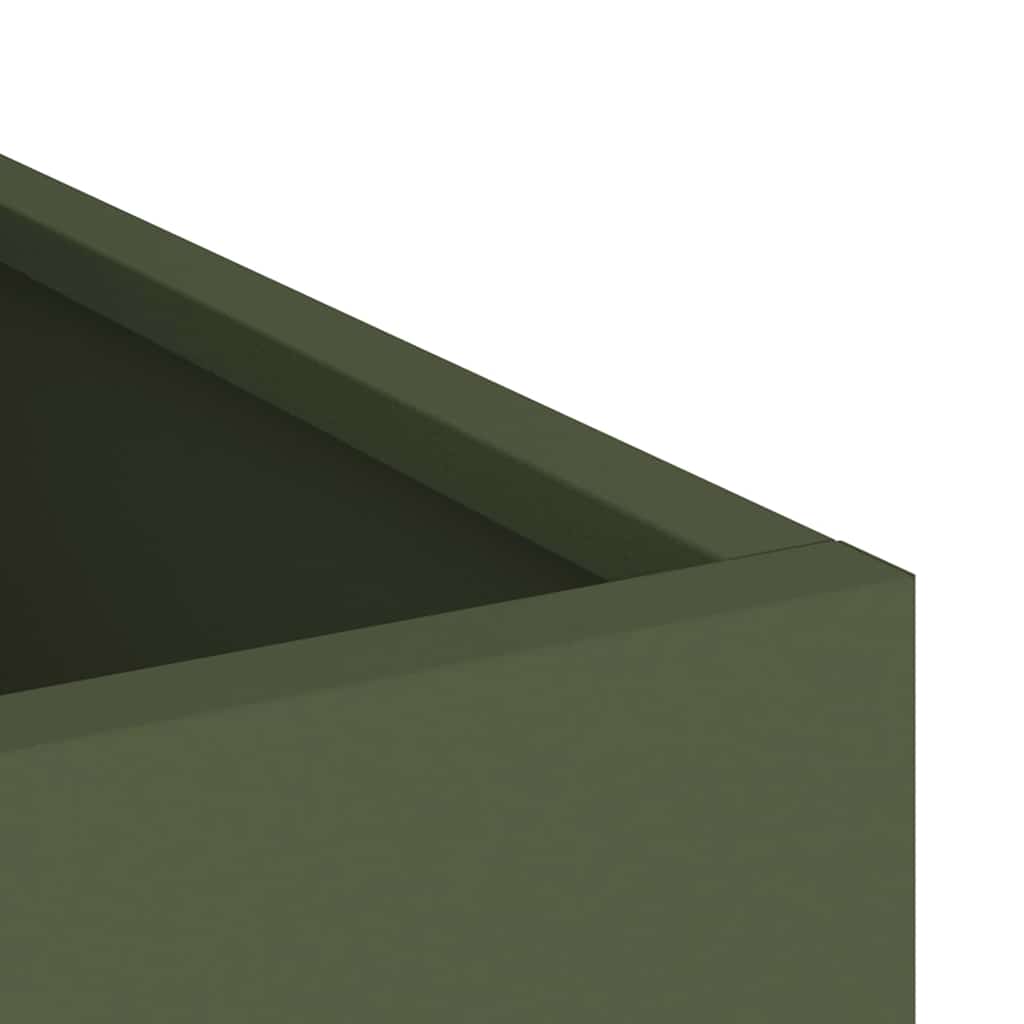 Garden Planter Olive green 50 x 32 x 40 cm Cold-rolled Steel