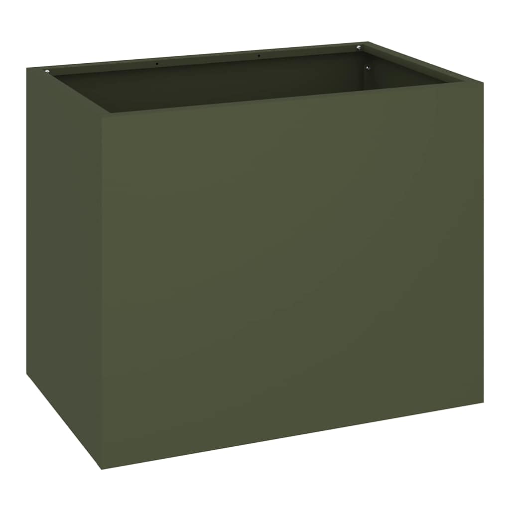 Garden Planter Olive green 50 x 32 x 40 cm Cold-rolled Steel