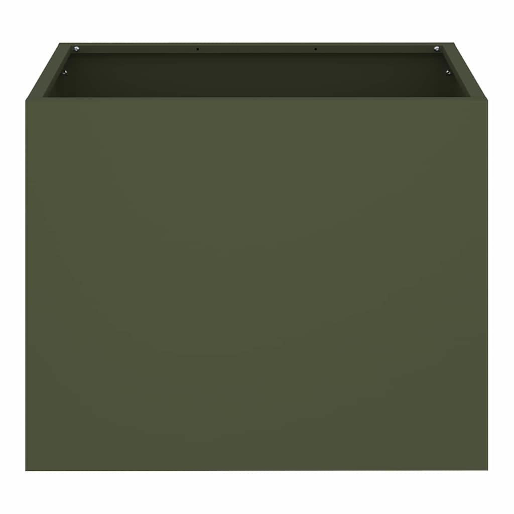 Garden Planter Olive green 50 x 32 x 40 cm Cold-rolled Steel