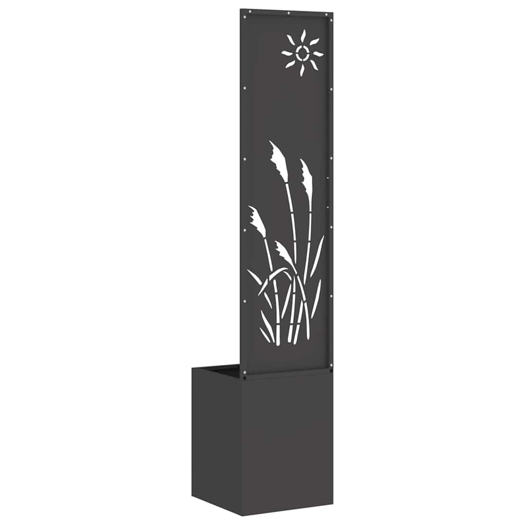 Garden Privacy Screen Black 32 x 150 cm Cold-rolled steel