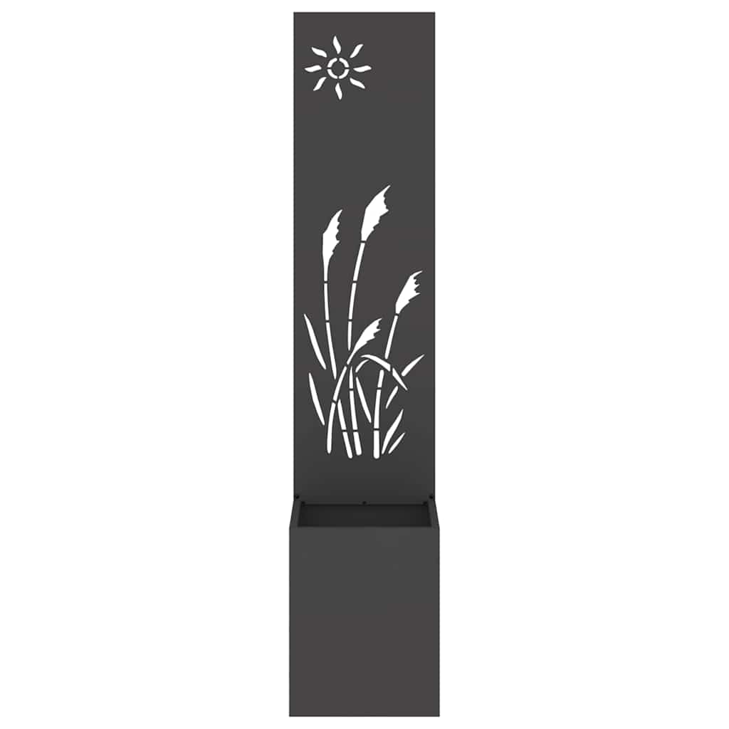 Garden Privacy Screen Black 32 x 150 cm Cold-rolled steel