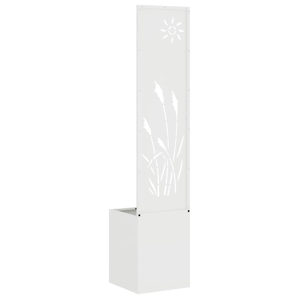 Garden Privacy Screen White 32 x 150 cm Cold-rolled steel