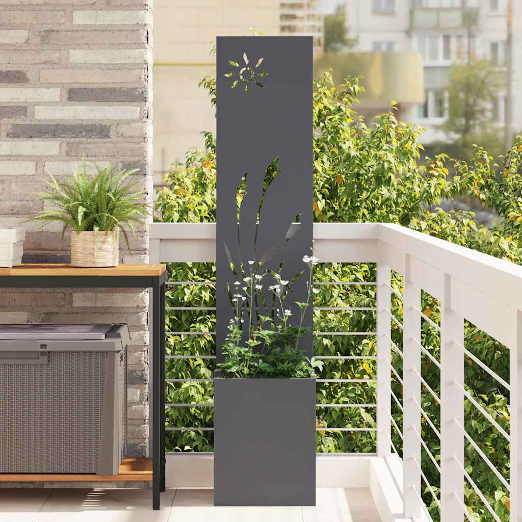 Garden Privacy Screen Anthracite 32 x 150 cm Cold-rolled steel