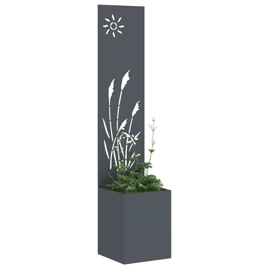 Garden Privacy Screen Anthracite 32 x 150 cm Cold-rolled steel
