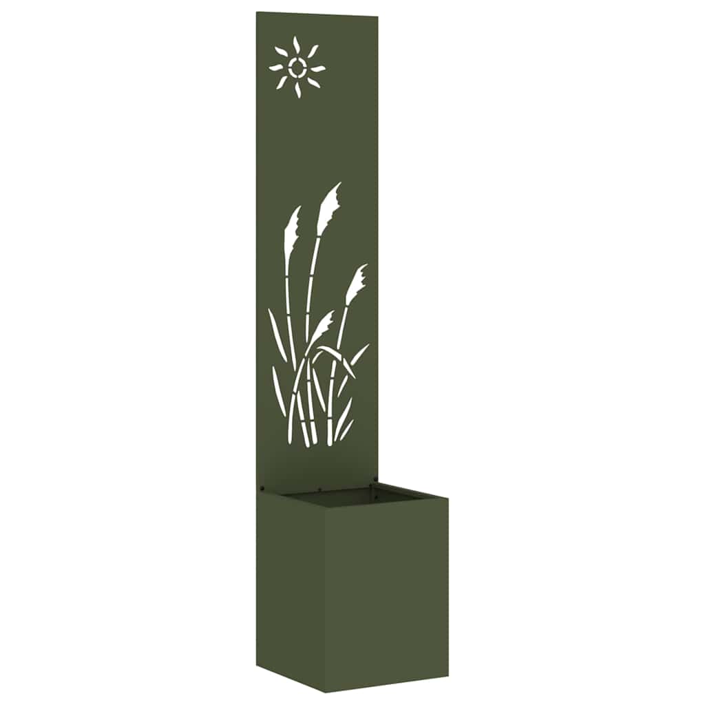 Garden Privacy Screen Olive green 32 x 150 cm Cold-rolled steel