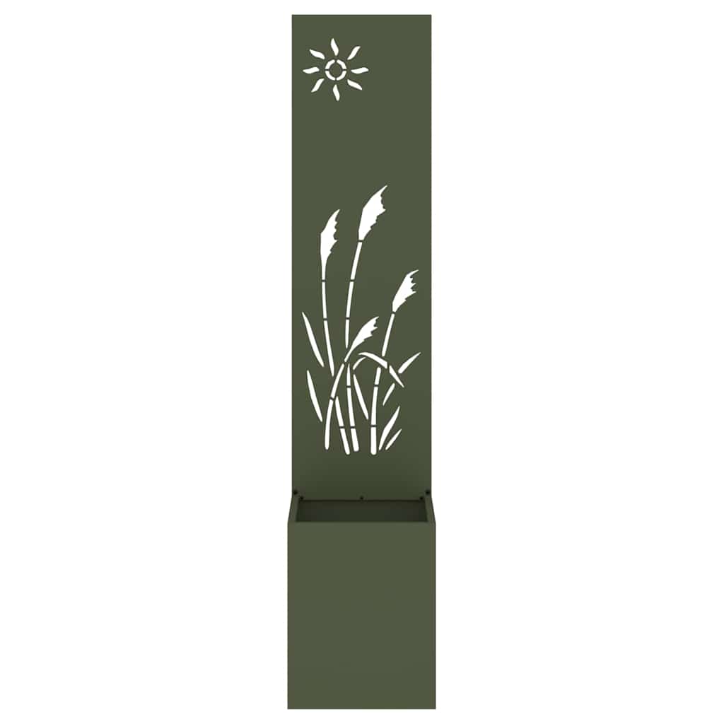 Garden Privacy Screen Olive green 32 x 150 cm Cold-rolled steel