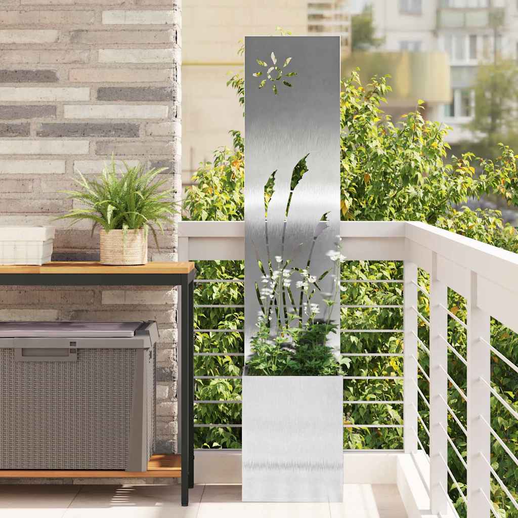 Garden Privacy Screen Sliver 32 x 150 cm Stainless steel