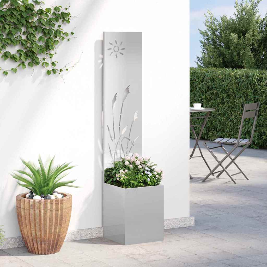 Garden Privacy Screen Sliver 32 x 150 cm Stainless steel