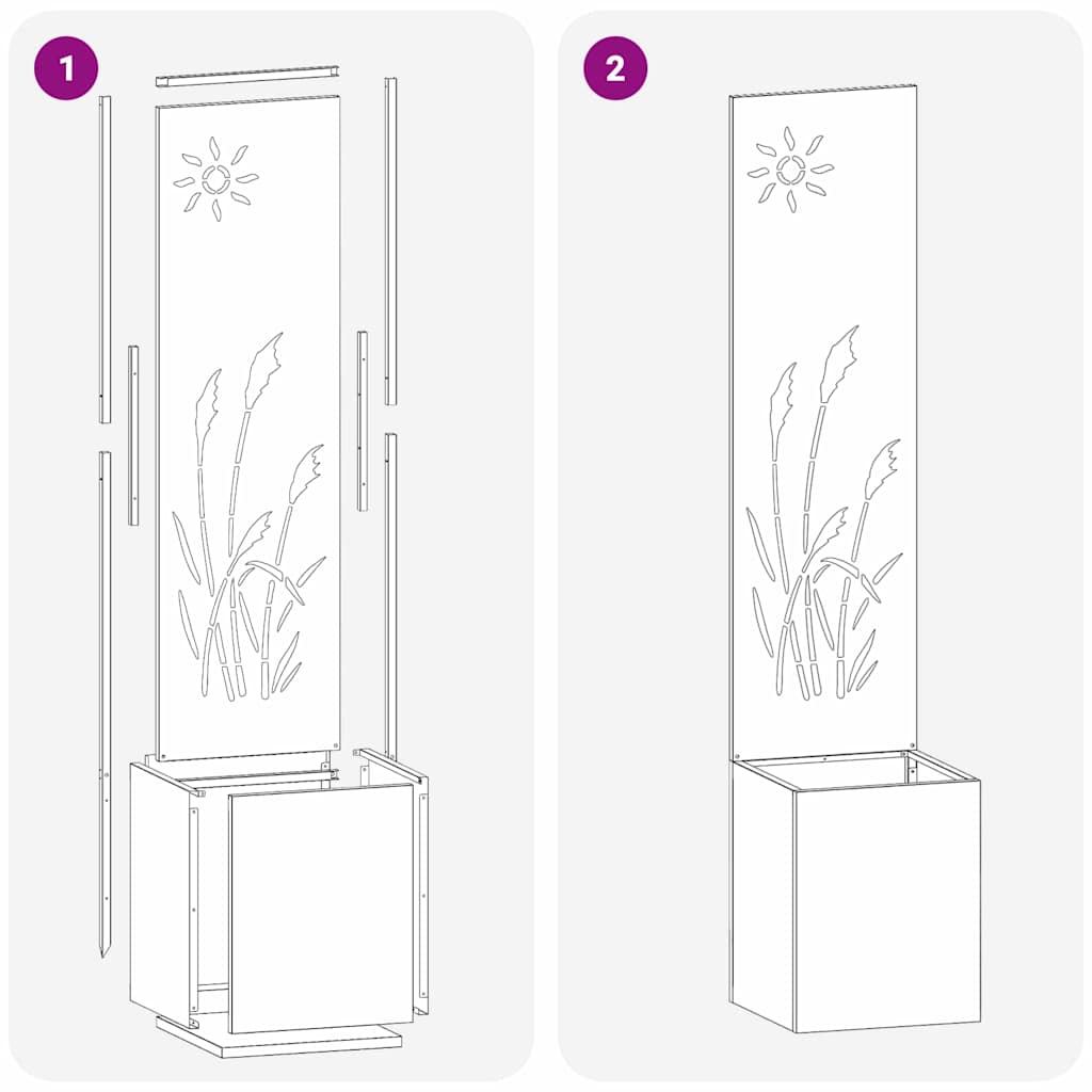 Garden Privacy Screen Silver 32 x 150 cm Galvanised steel