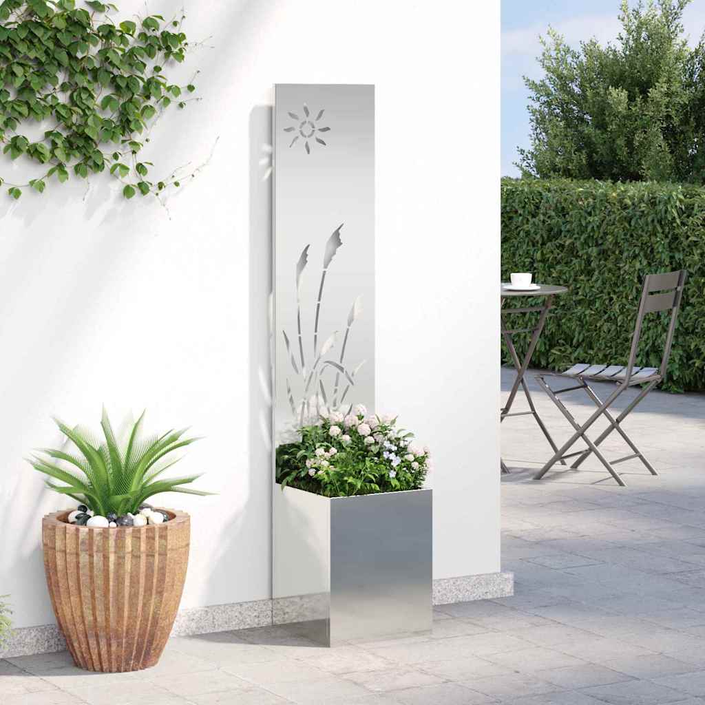 Garden Privacy Screen Silver 32 x 150 cm Galvanised steel