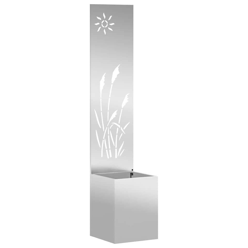 Garden Privacy Screen Silver 32 x 150 cm Galvanised steel