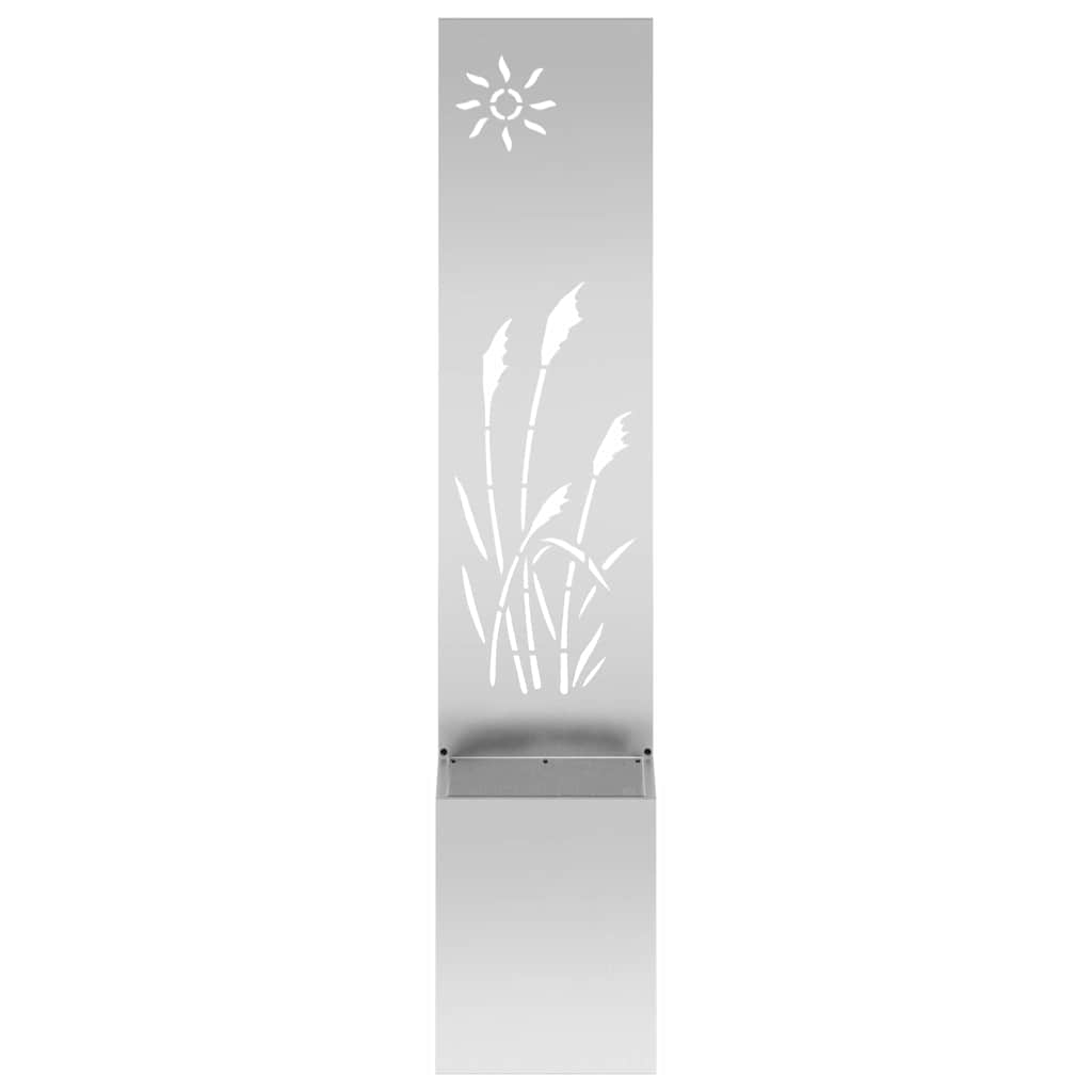 Garden Privacy Screen Silver 32 x 150 cm Galvanised steel