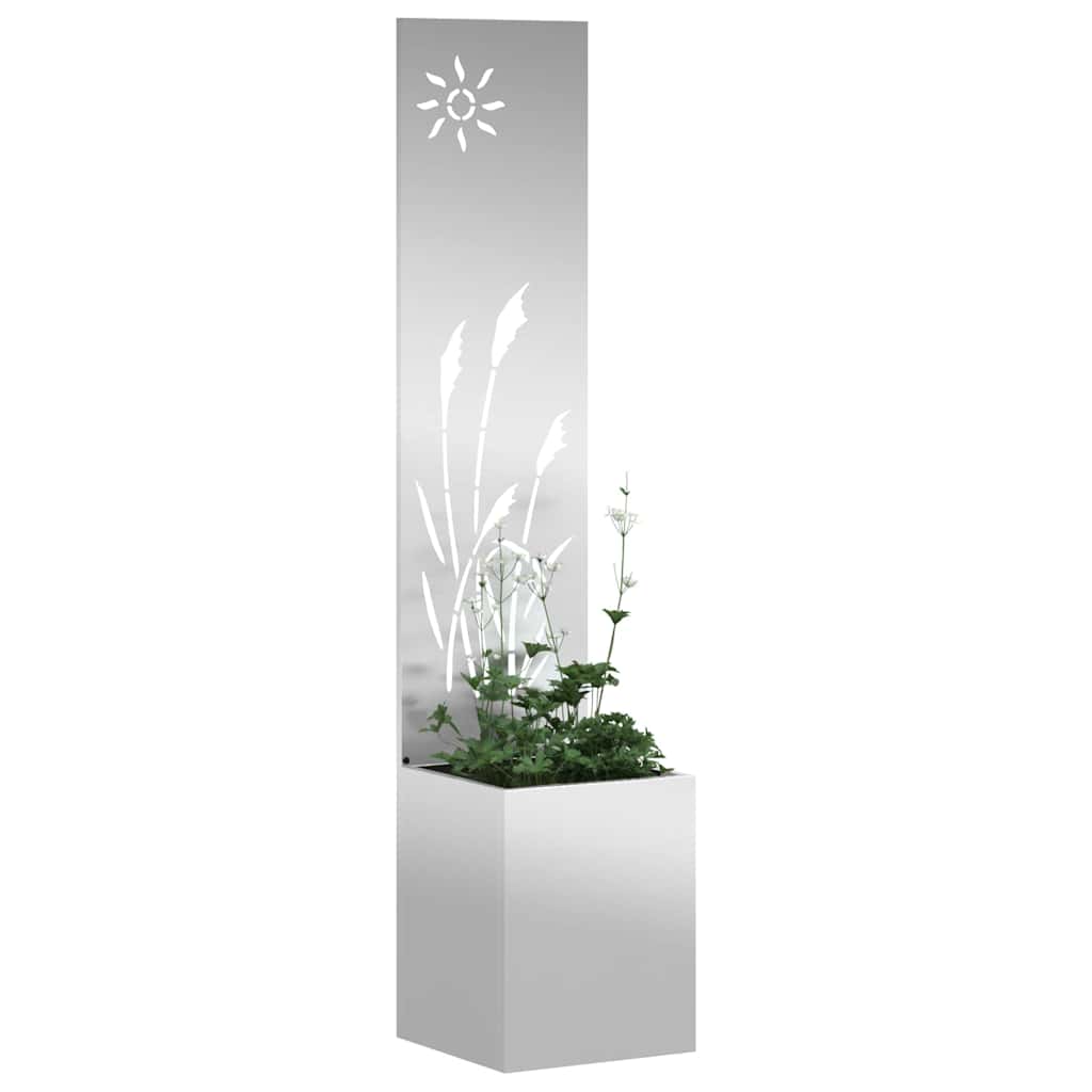 Garden Privacy Screen Silver 32 x 150 cm Galvanised steel