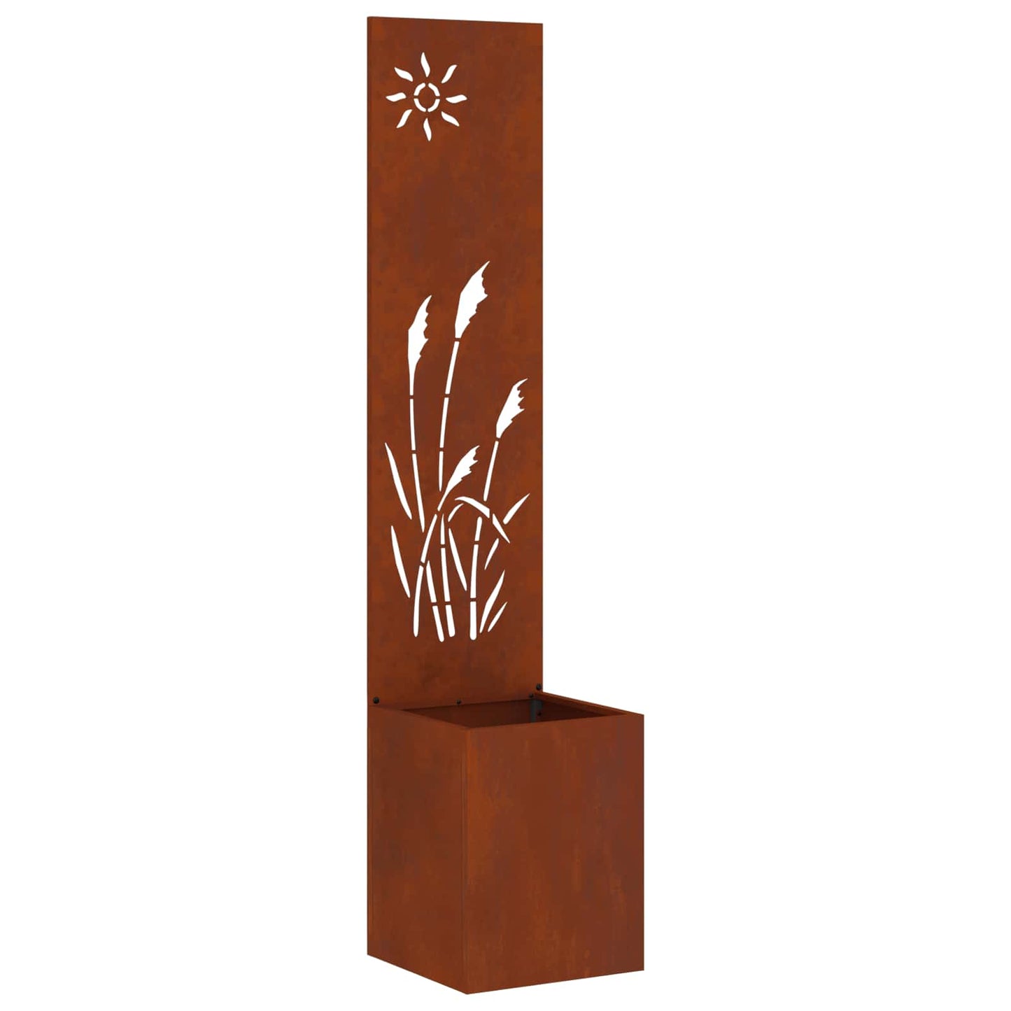 Garden Privacy Screen Rusty 32 x 140 cm Weathering steel