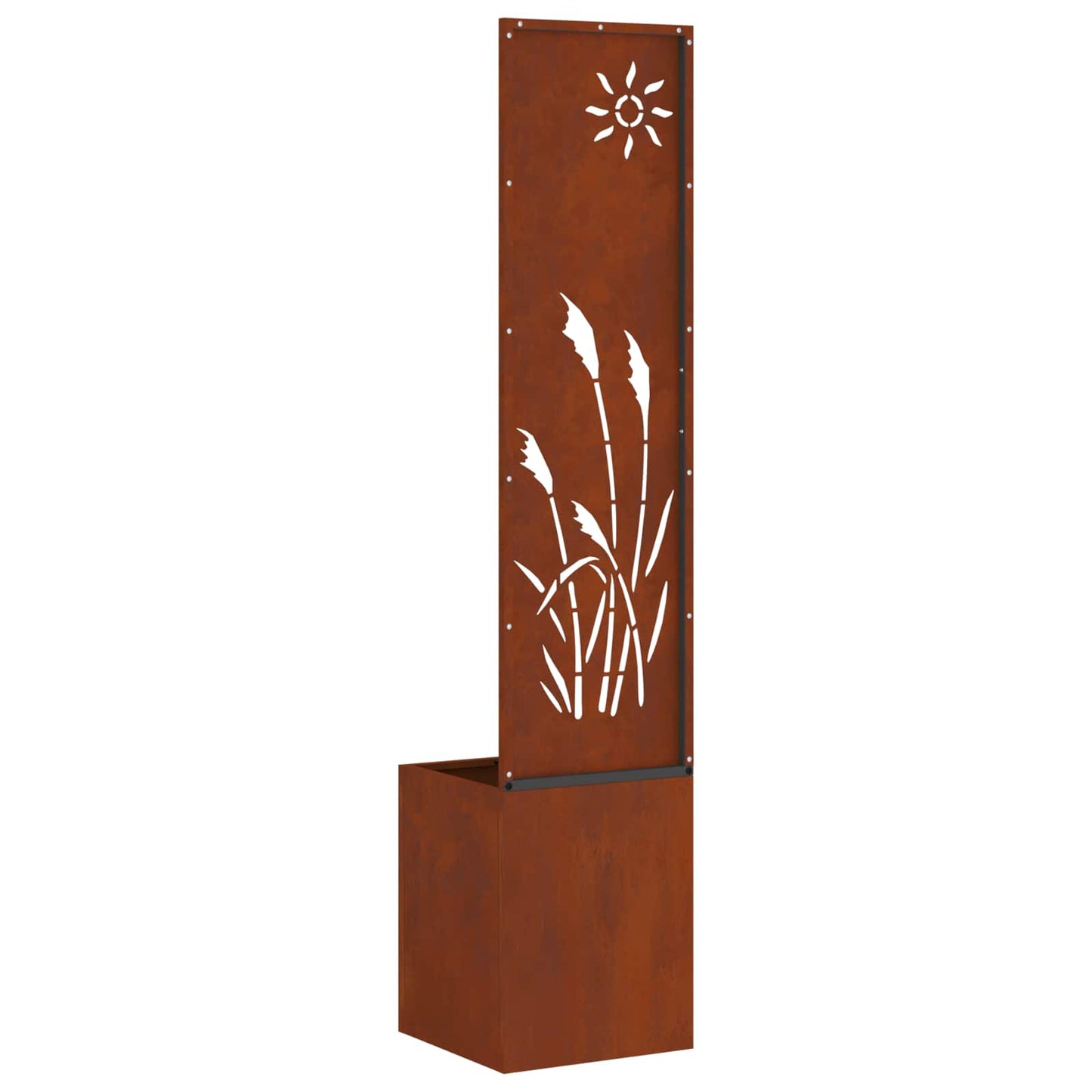 Garden Privacy Screen Rusty 32 x 32 x 150 cm Weathering steel