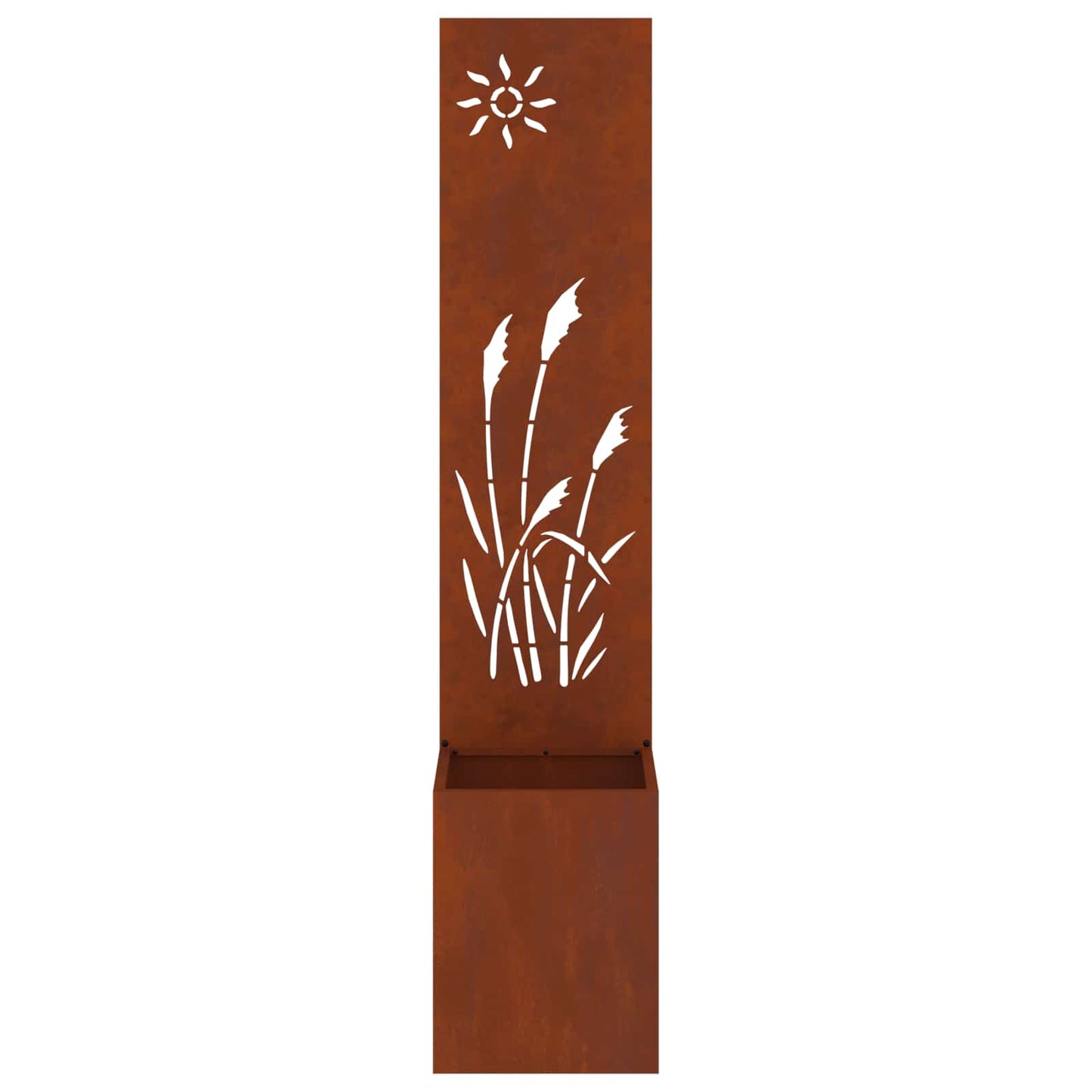 Garden Privacy Screen Rusty 32 x 140 cm Weathering steel