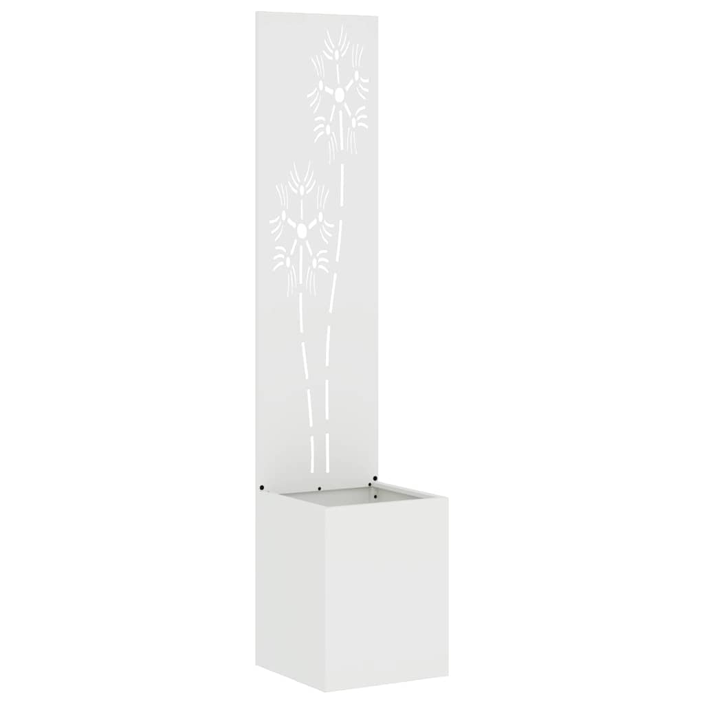 Garden Privacy Screen White 32 x 150 cm Cold-rolled steel