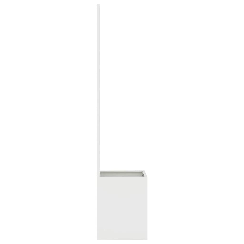 Garden Privacy Screen White 32 x 150 cm Cold-rolled steel