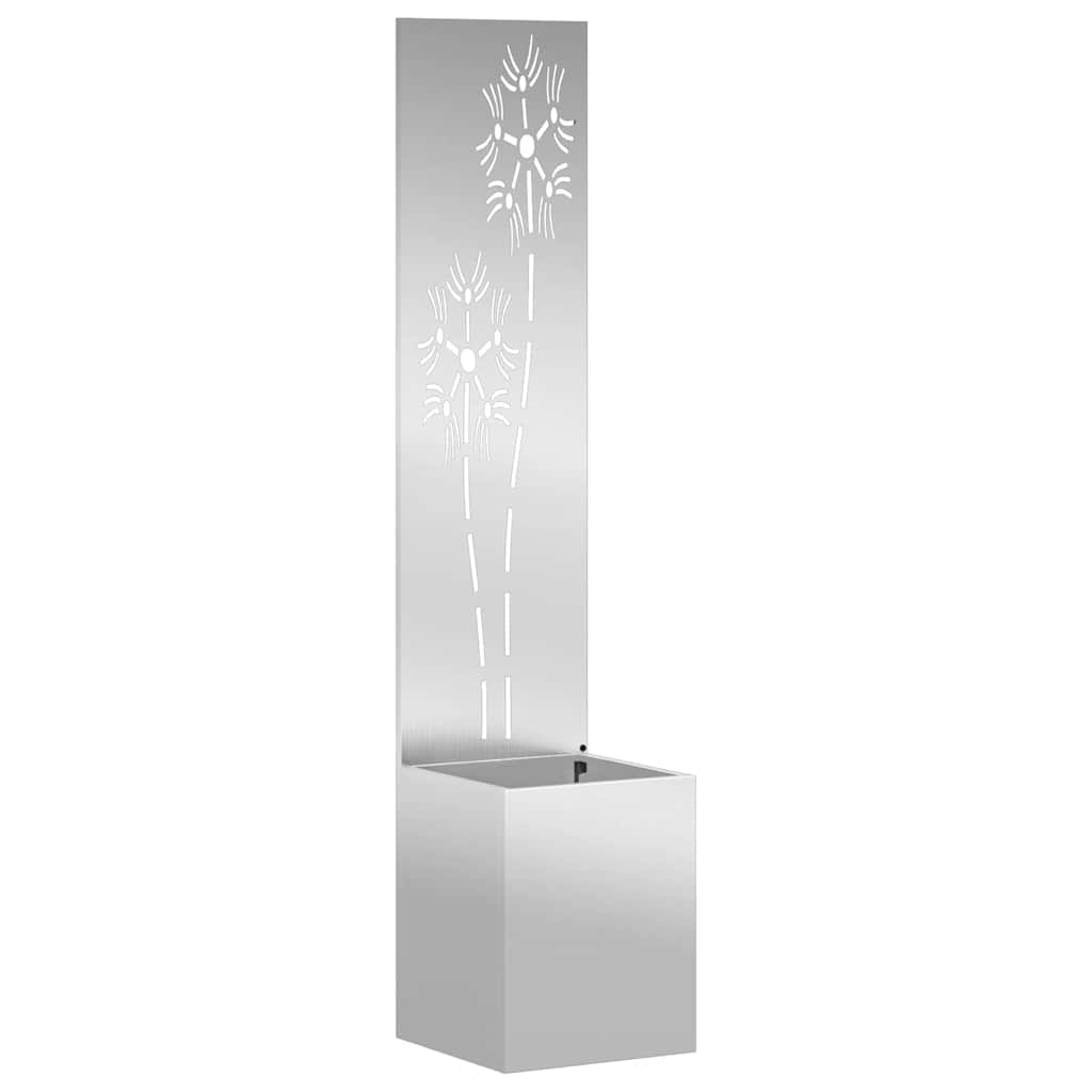 Garden Privacy Screen Silver 32 x 150 cm Galvanised steel