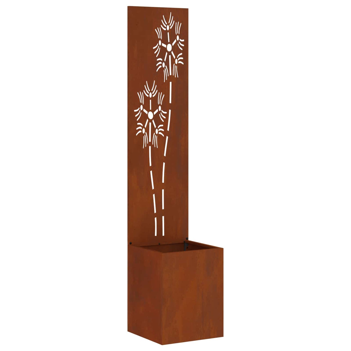 Garden Privacy Screen Rusty 32 x 32 x 150 cm Weathering steel
