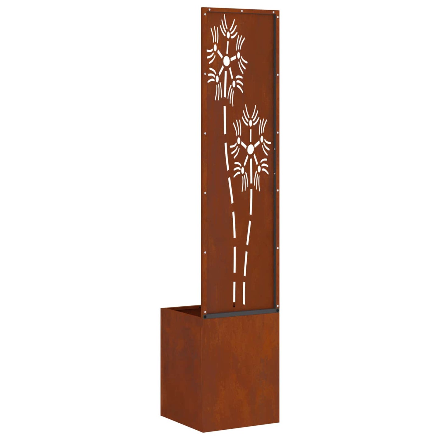 Garden Privacy Screen Rusty 32 x 32 x 150 cm Weathering steel