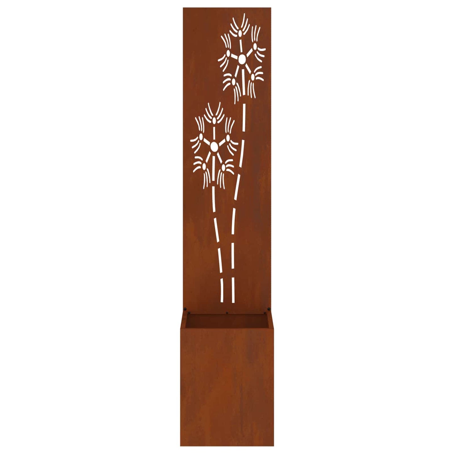 Garden Privacy Screen Rusty 32 x 32 x 150 cm Weathering steel