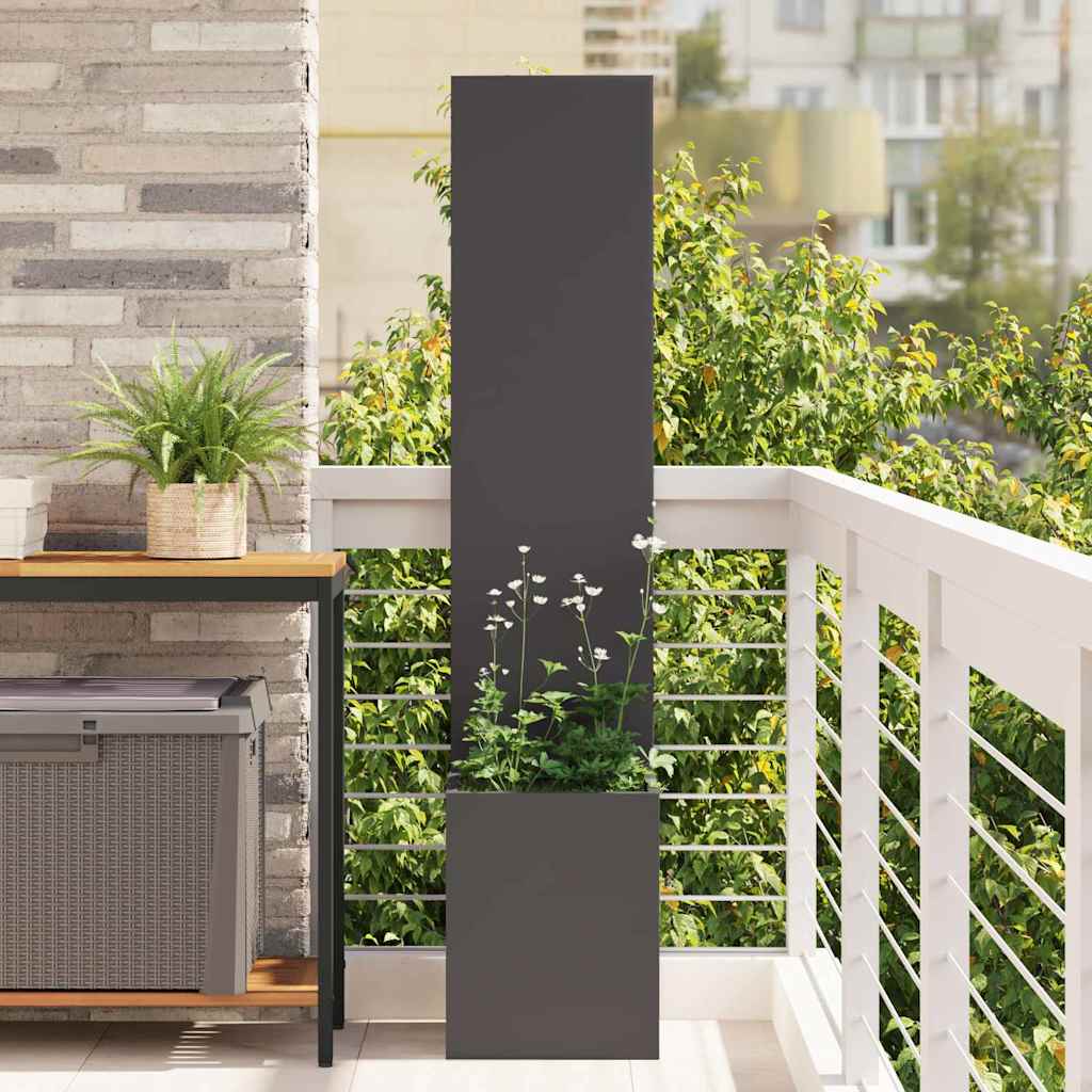 Garden Privacy Screen Black 32 x 32 x 150 cm Cold-rolled steel
