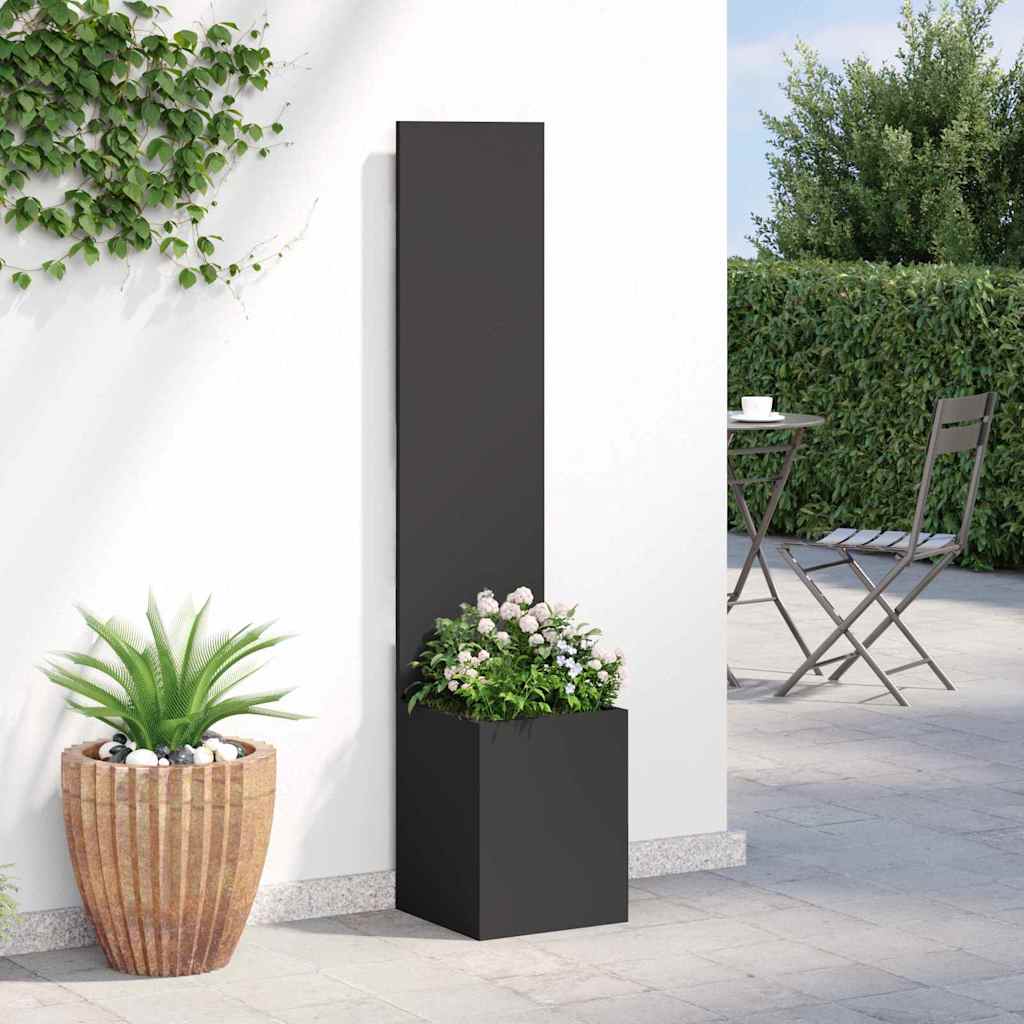 Garden Privacy Screen Black 32 x 32 x 150 cm Cold-rolled steel