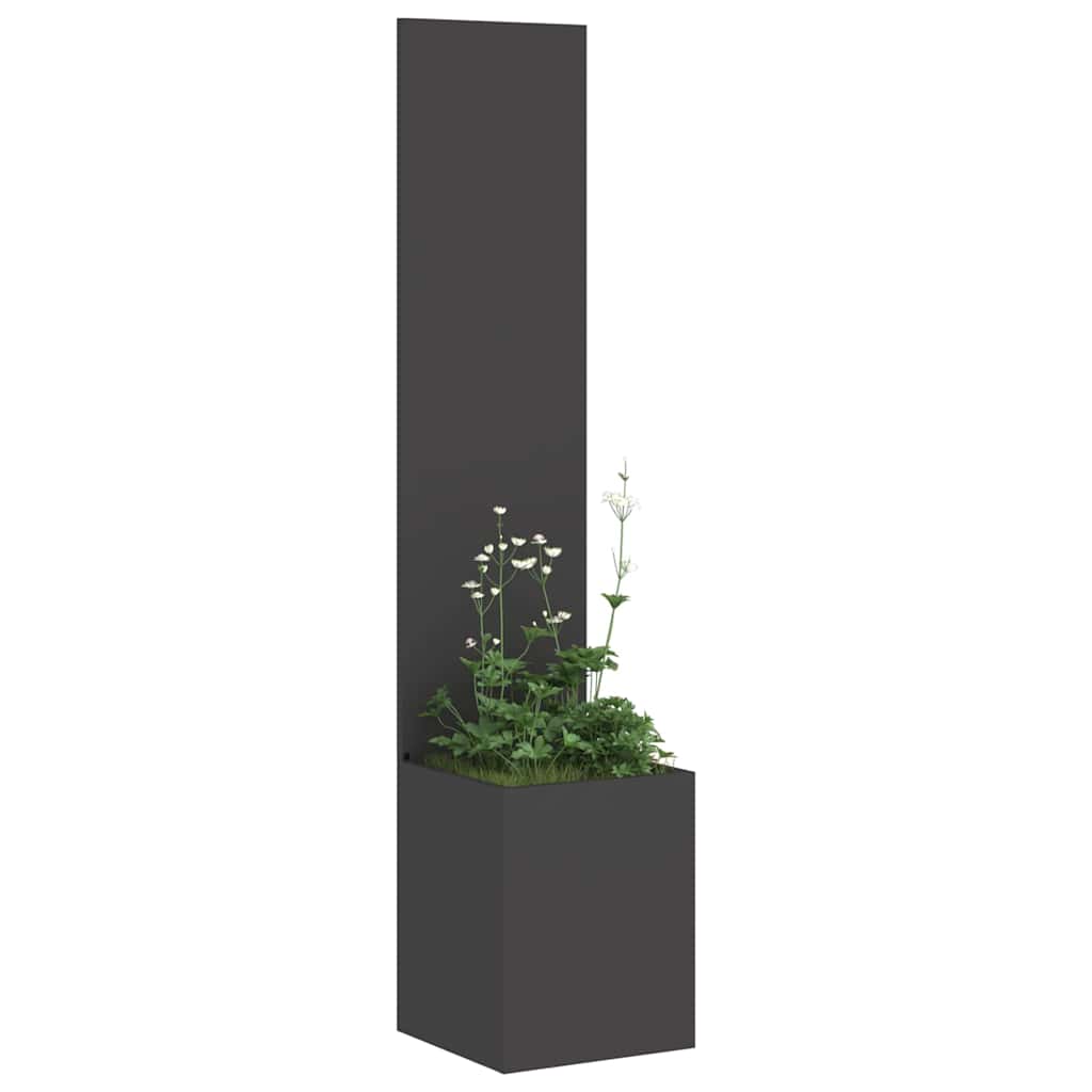 Garden Privacy Screen Black 32 x 32 x 150 cm Cold-rolled steel