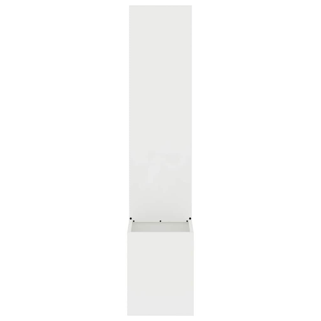 Garden Privacy Screen White 32 x 150 cm Cold-rolled steel