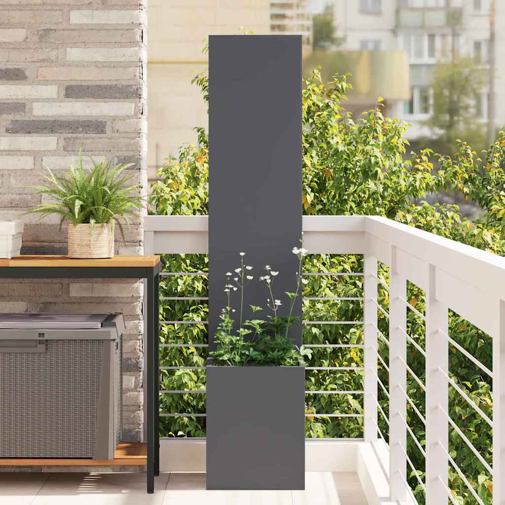 Garden Privacy Screen Fretwork Anthracite 32 x 32 x 150 cm