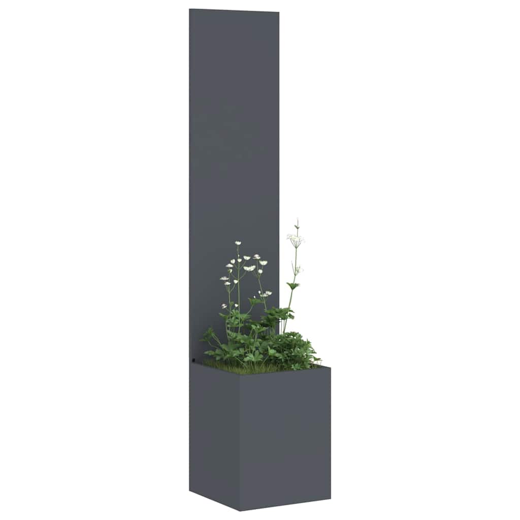 Garden Privacy Screen Fretwork Anthracite 32 x 32 x 150 cm