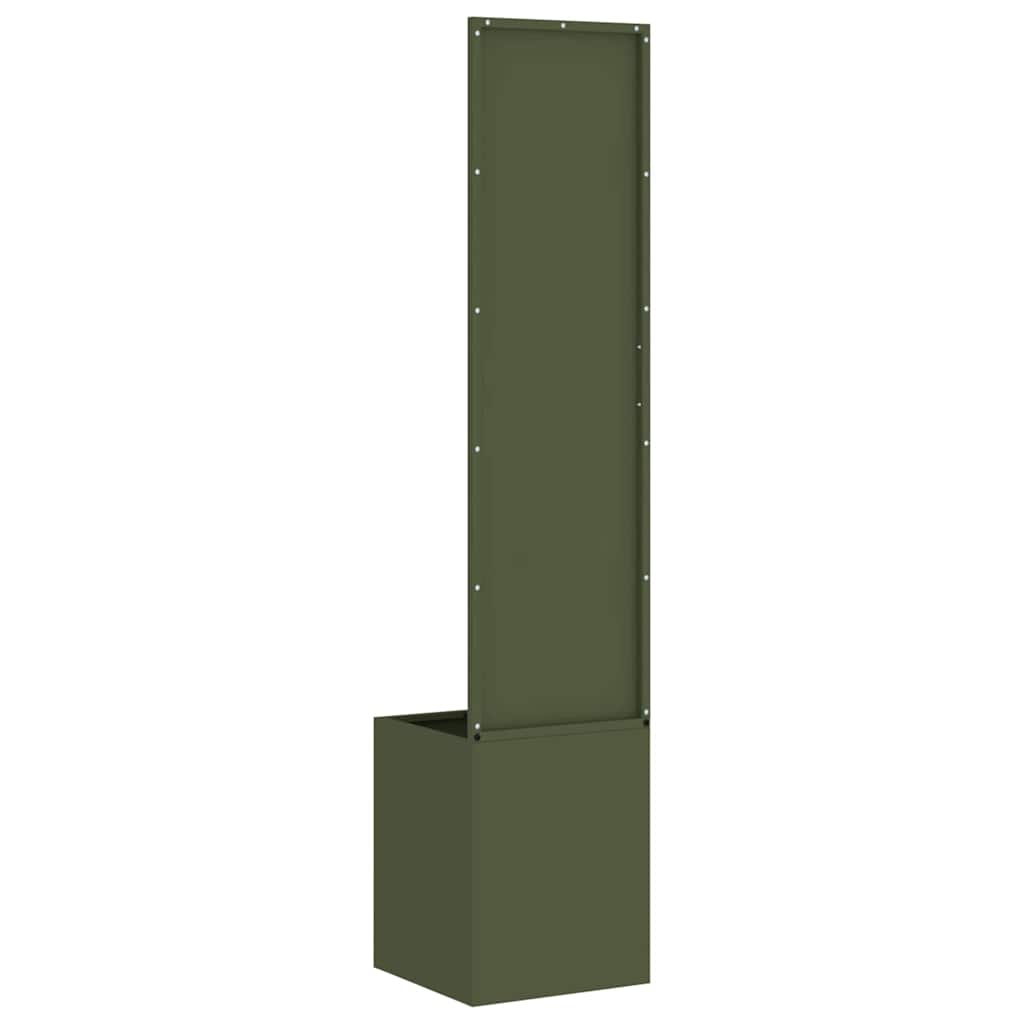 Garden Privacy Screen Olive green 32 x 150 cm Cold-rolled steel