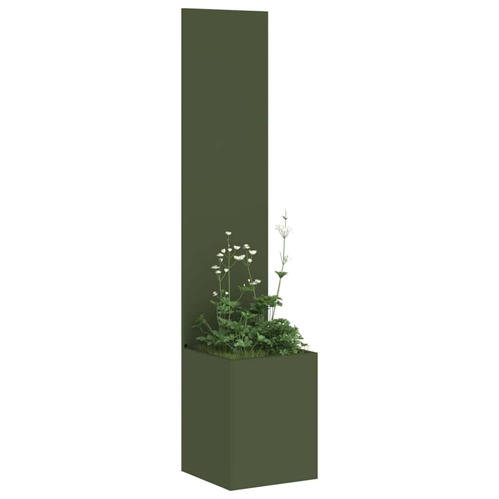 Garden Privacy Screen Olive green 32 x 150 cm Cold-rolled steel