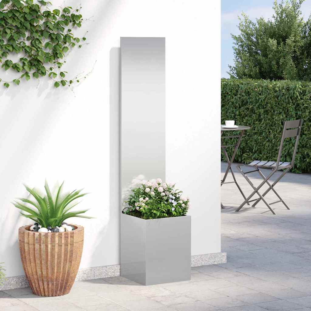 Garden Privacy Screen Sliver 32 x 150 cm Stainless steel