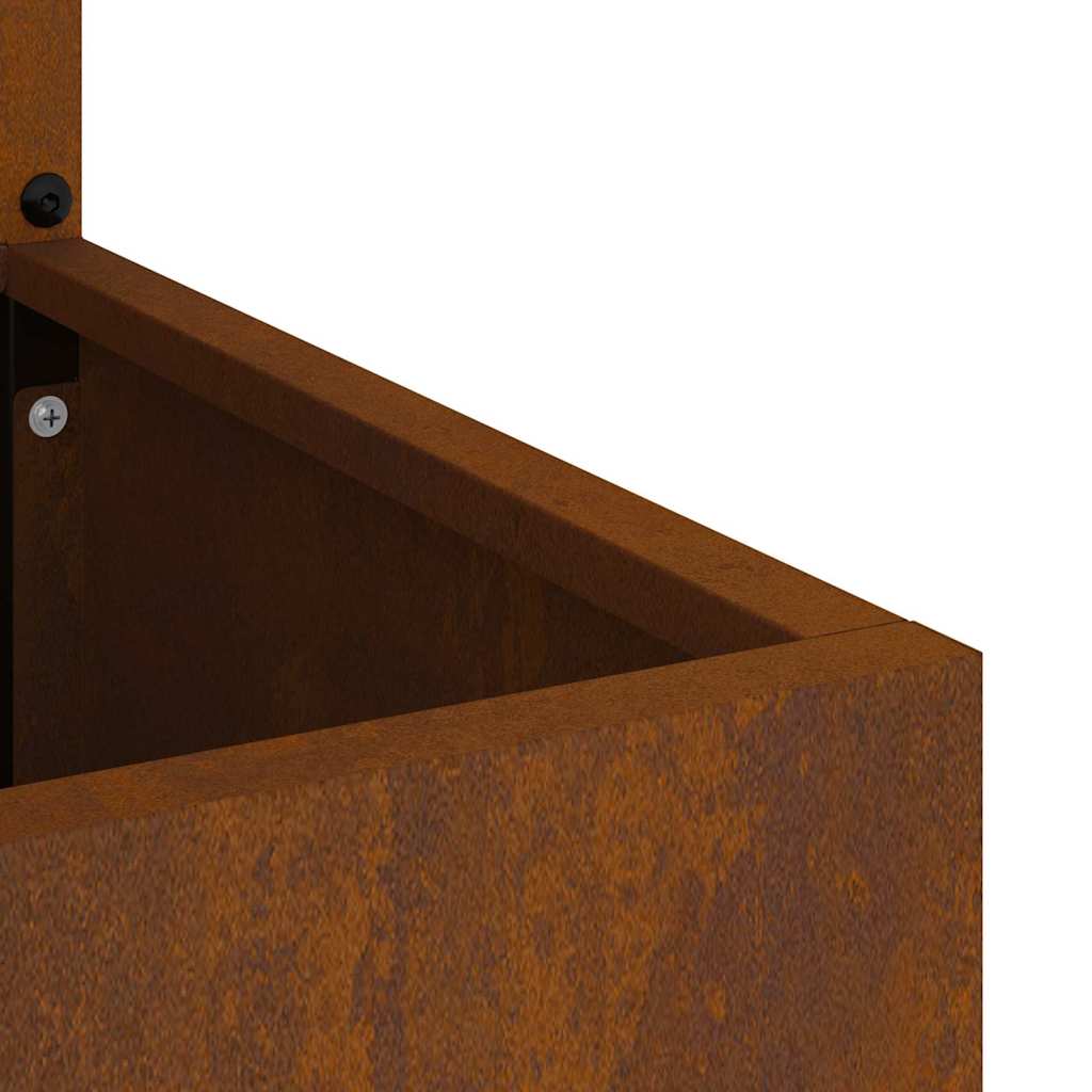 Garden Privacy Screen Rusty 32 x 150 cm Weathering steel