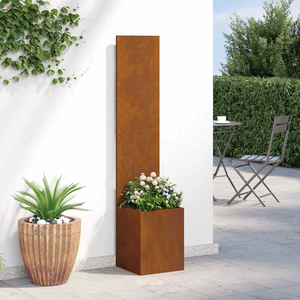 Garden Privacy Screen Rusty 32 x 150 cm Weathering steel