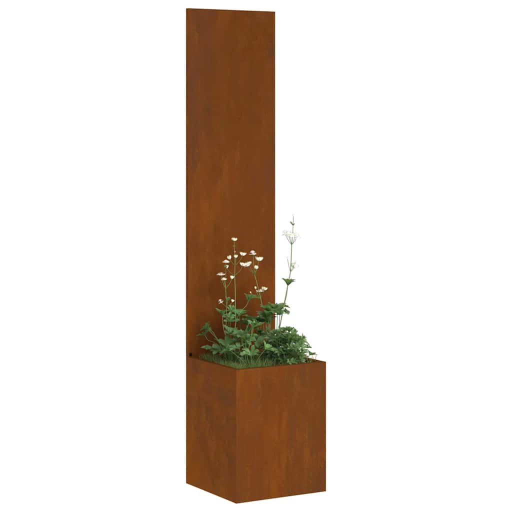 Garden Privacy Screen Rusty 32 x 150 cm Weathering steel