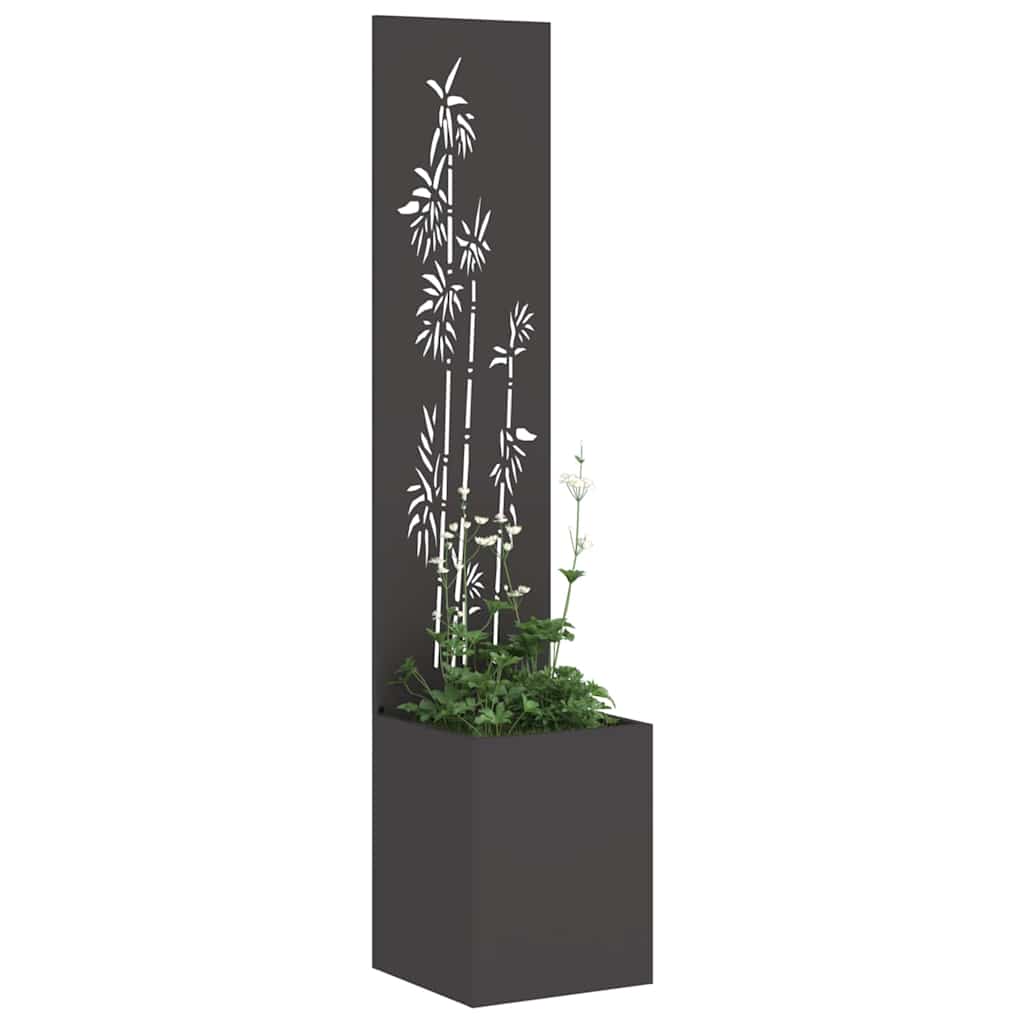 Garden Privacy Screen Black 32 x 32 x 150 cm Cold-rolled steel