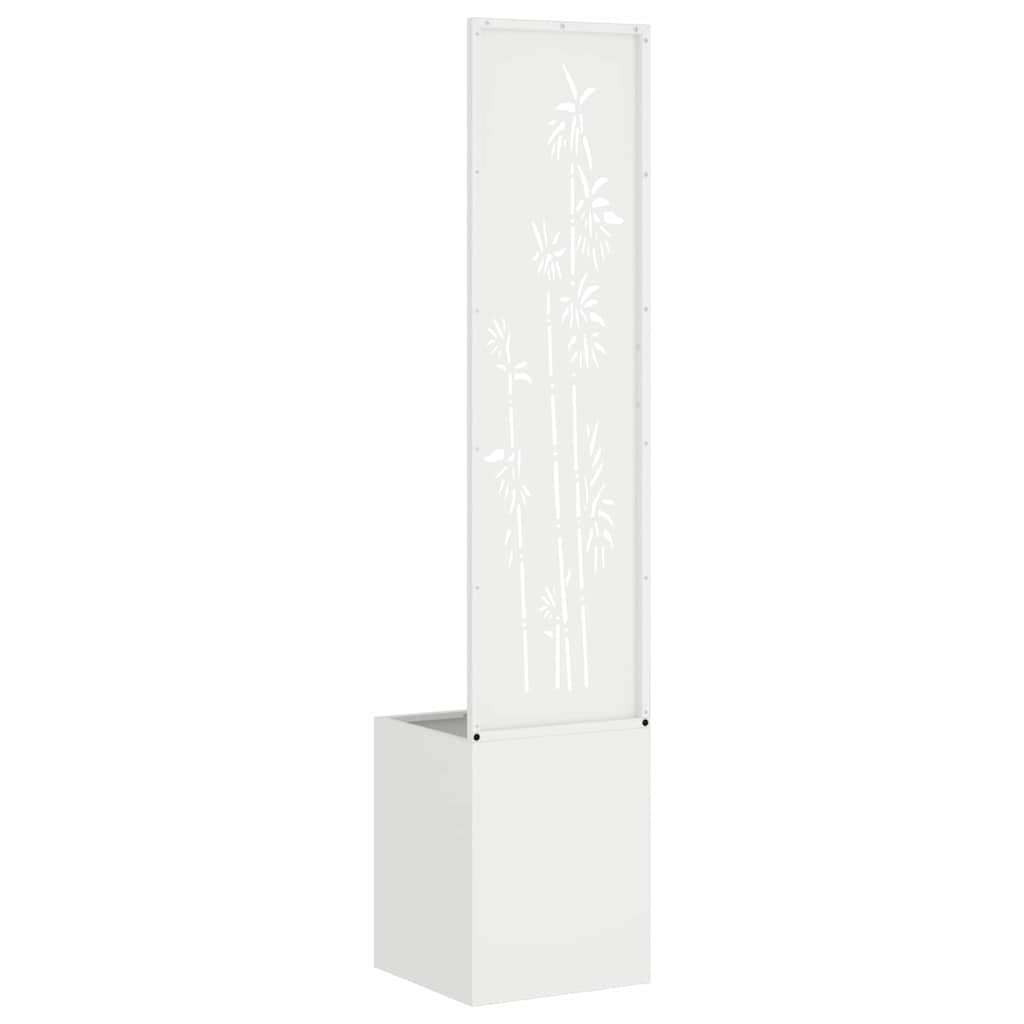 Garden Privacy Screen White 32 x 150 cm Cold-rolled steel