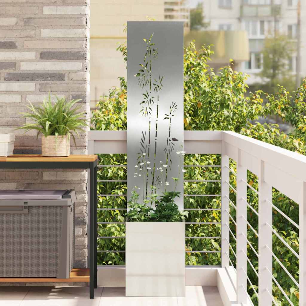 Garden Privacy Screen Silver 32 x 150 cm Galvanised steel