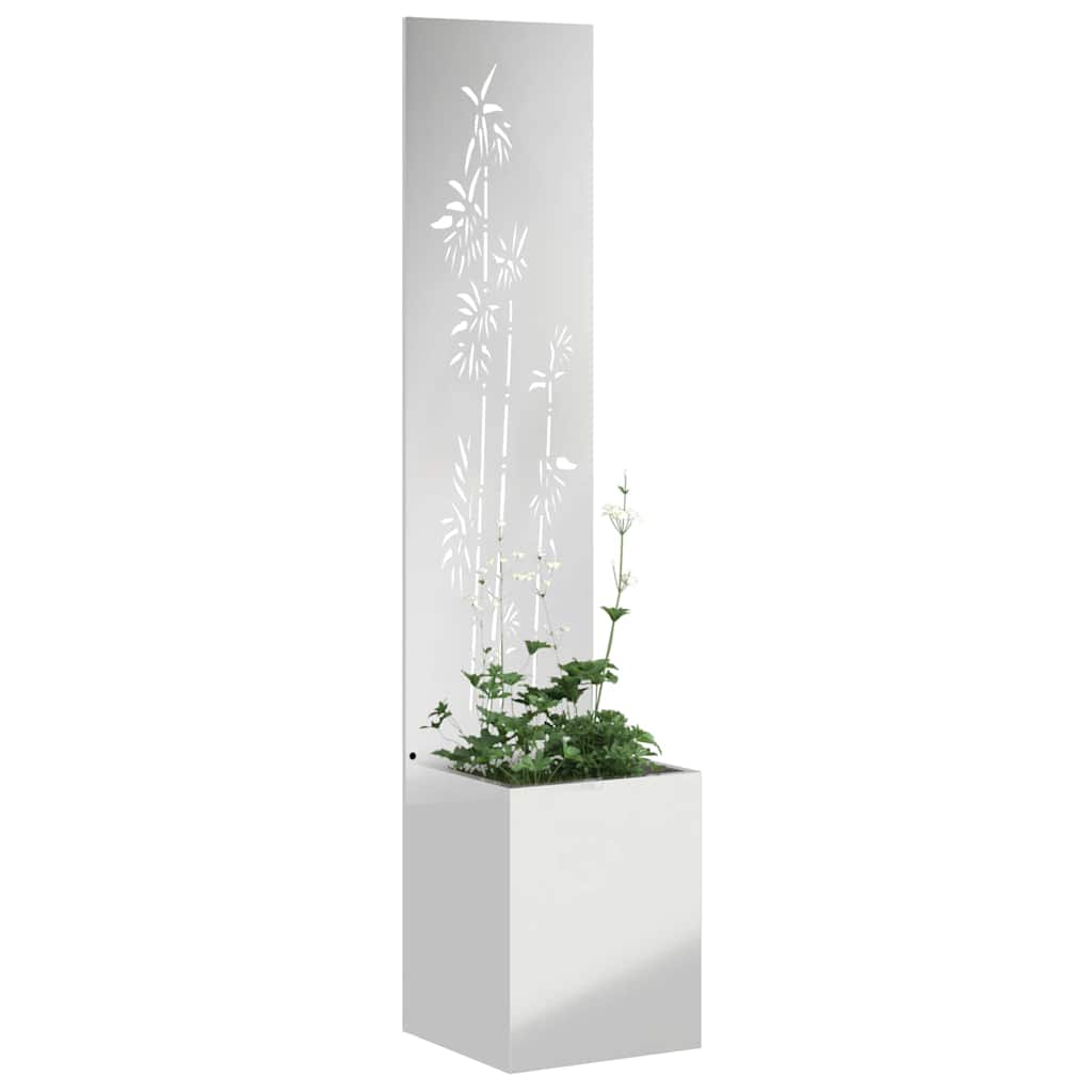 Garden Privacy Screen Silver 32 x 150 cm Galvanised steel